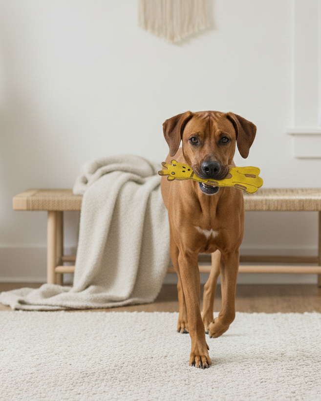BUDDY. Hundespielzeug aus Leder "Giraffe" - natürliches Hundespielzeug bei BUDDY. Hundezubehör online kaufen