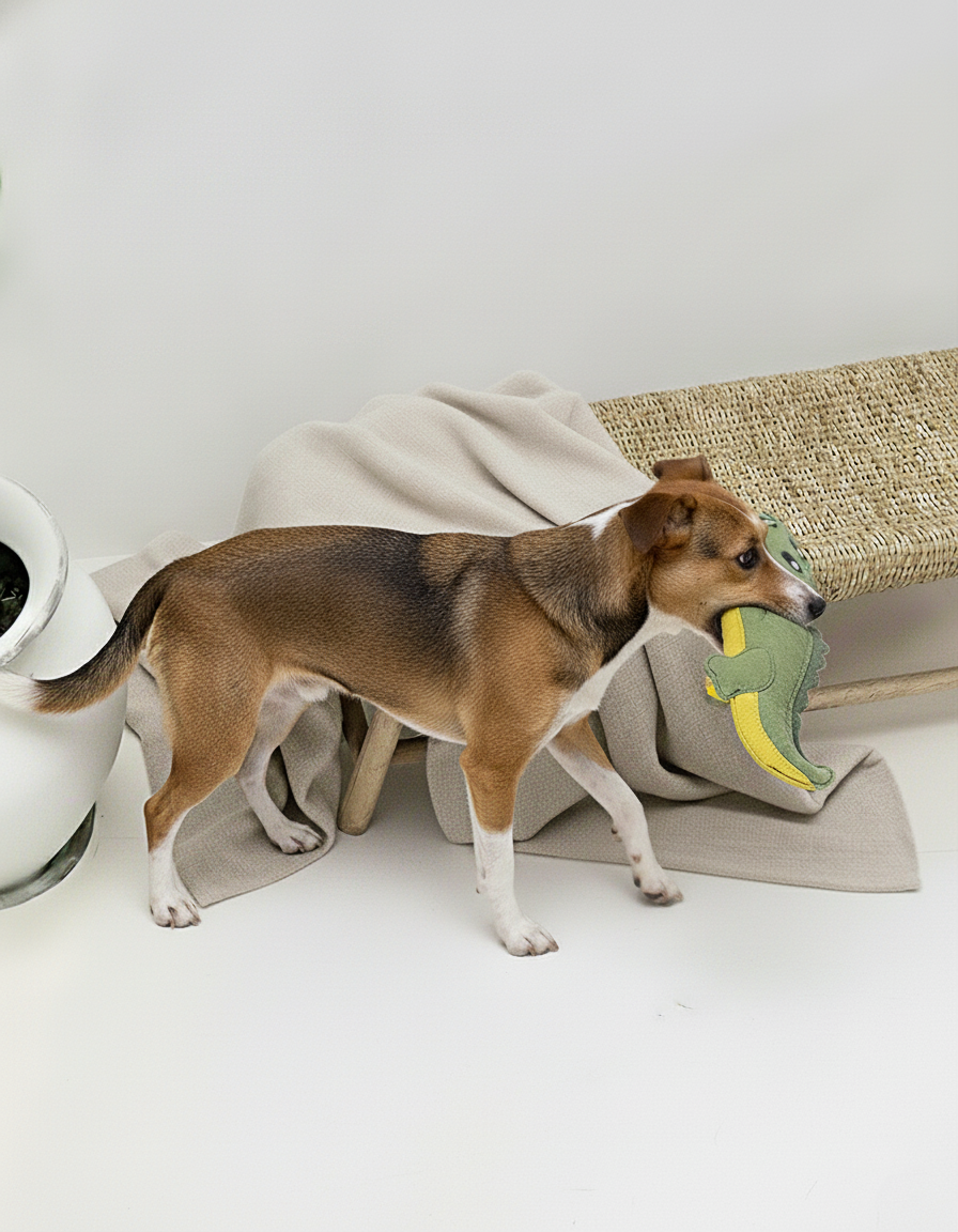 BUDDY. Hundespielzeug aus Leder "großes Krokodil" - natürliches Hundespielzeug bei BUDDY. Hundezubehör online kaufen