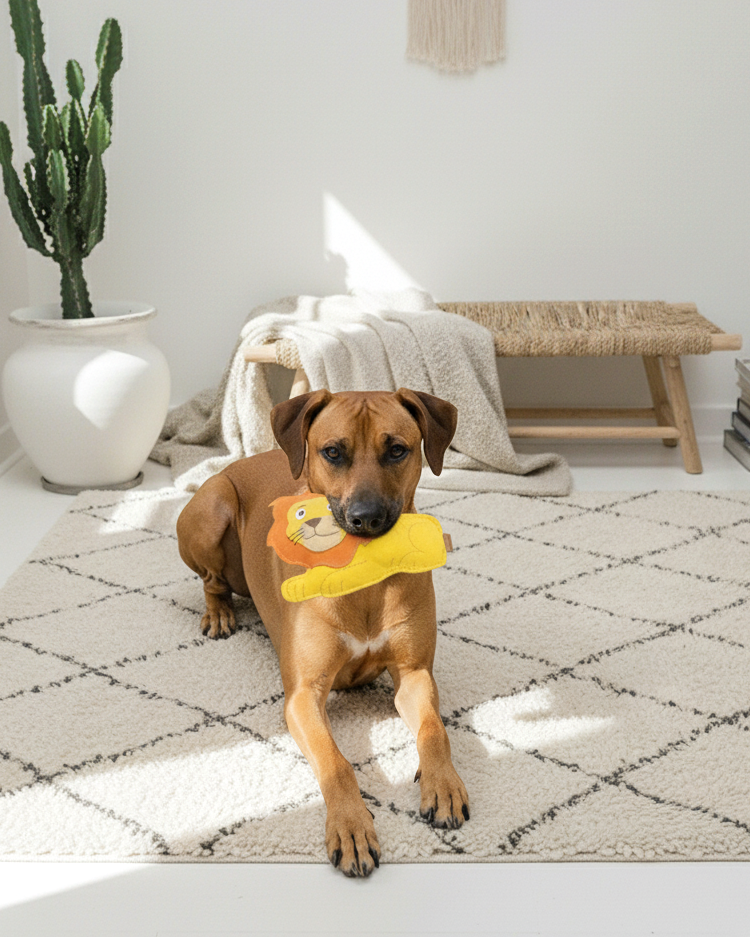 BUDDY. Hundespielzeug aus Leder "Löwe" - natürliches Hundespielzeug bei BUDDY. Hundezubehör online kaufen