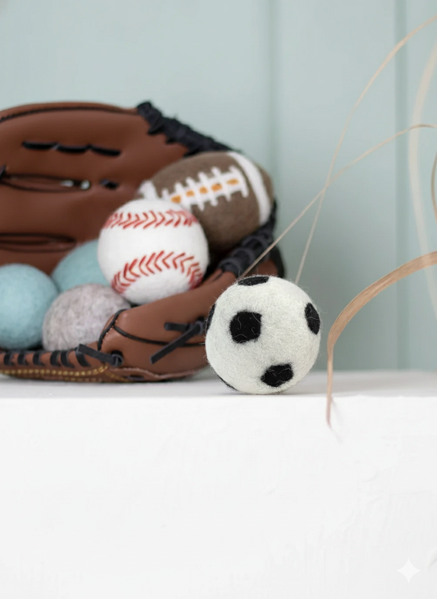 BUDDY. Hundespielzeug aus Schafwolle "Fussball"