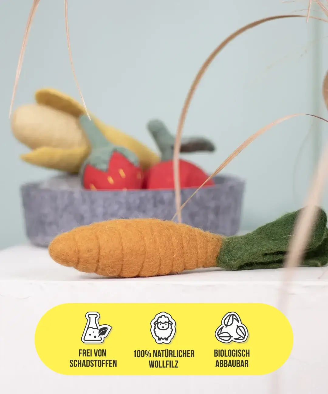 BUDDY. Hundespielzeug aus Wollfilz "Karotte" - natürliches Hundespielzeug bei BUDDY. Hundezubehör online kaufen