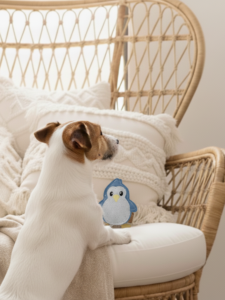 BUDDY. Hundespielzeug aus Leder "Kleiner Pinguin" - natürliches Hundespielzeug bei BUDDY. Hundezubehör online kaufen