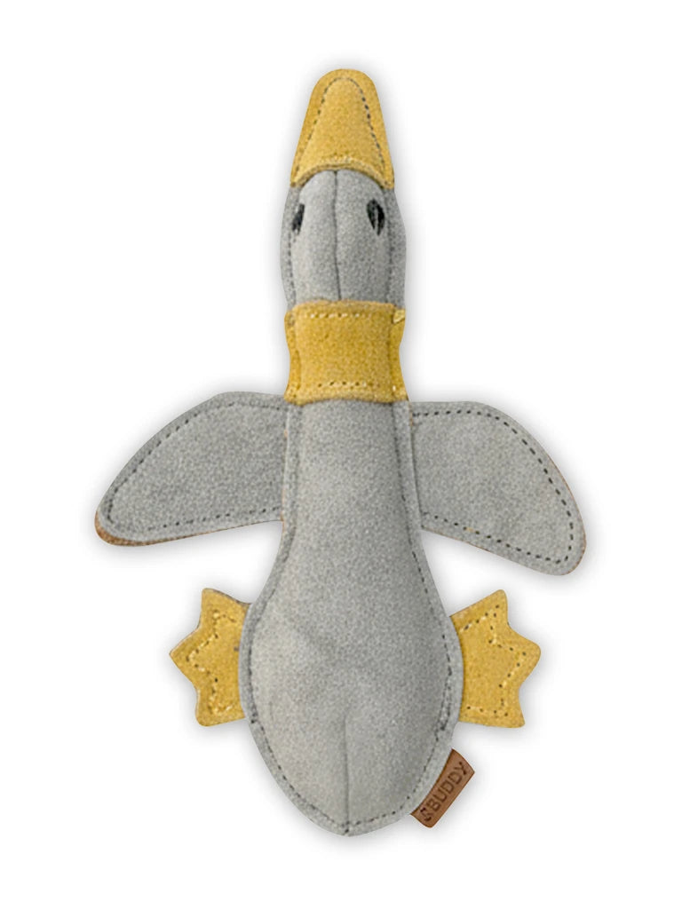 BUDDY. Hundespielzeug aus Leder "Große Ente"