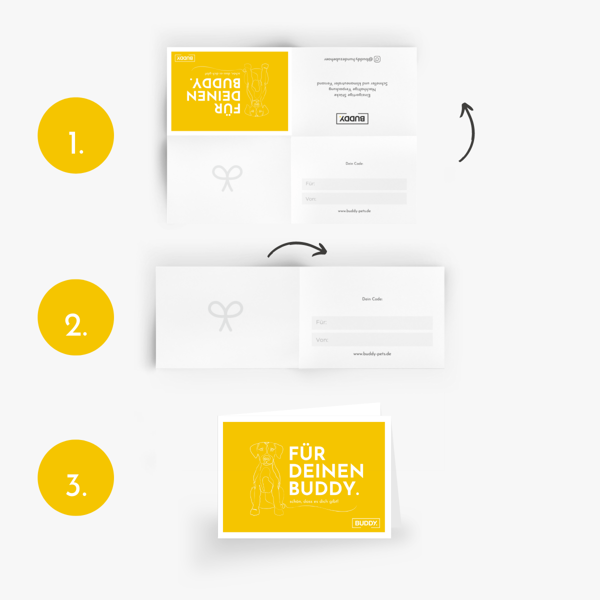 BUDDY. Geschenkgutschein - "Für deinen Buddy" - zum Ausdrucken - natürliches Gutschein bei BUDDY. Hundezubehör online kaufen