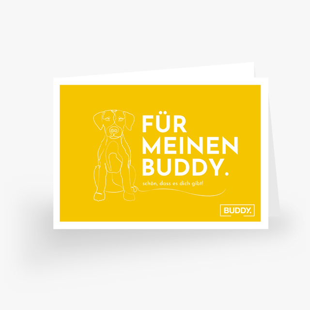 BUDDY. Geschenkgutschein - "Für meinen Buddy" - zum Ausdrucken - 10,00 € - bei BUDDY. Hundezubehör