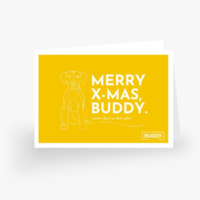 BUDDY. Geschenkgutschein - "Weihnachten" - zum Ausdrucken - 10,00 € - bei BUDDY. Hundezubehör