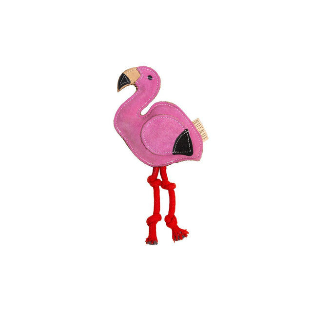NufNuf - Wildleder Spielzeug - Flamingo - bei BUDDY. Hundezubehör